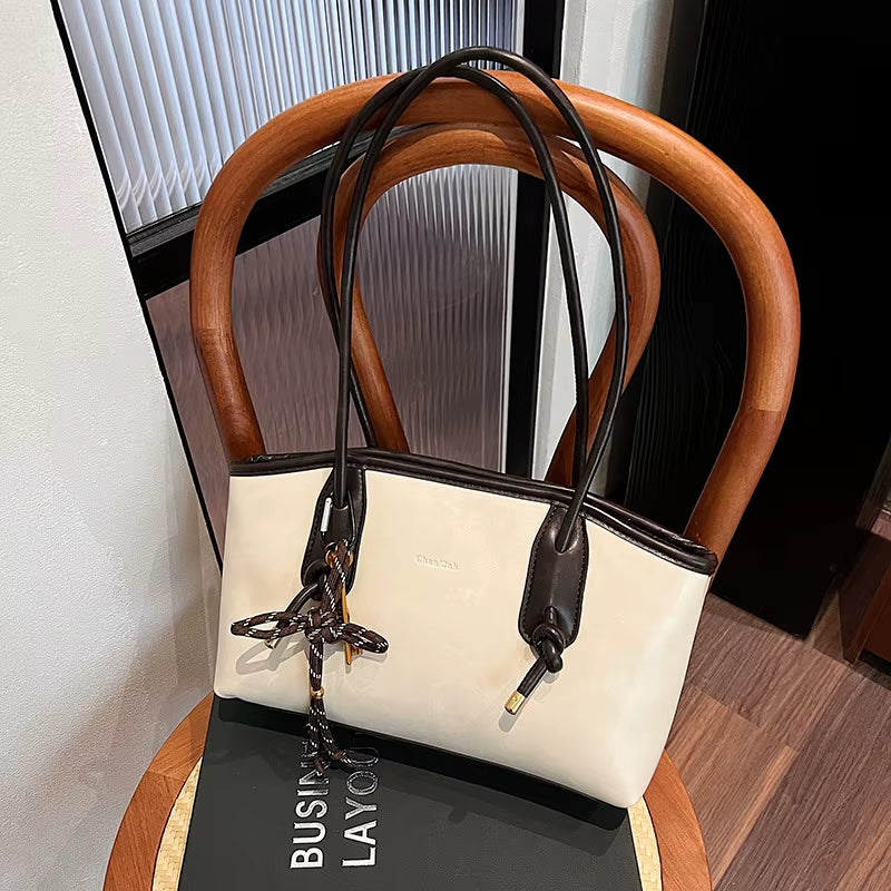 PU Leather Shoulder Bags for Women 2025 Winter Y2K Trend Female Crossbody Bag Lady Handbags and Purses Retro Tote Bag Bolso