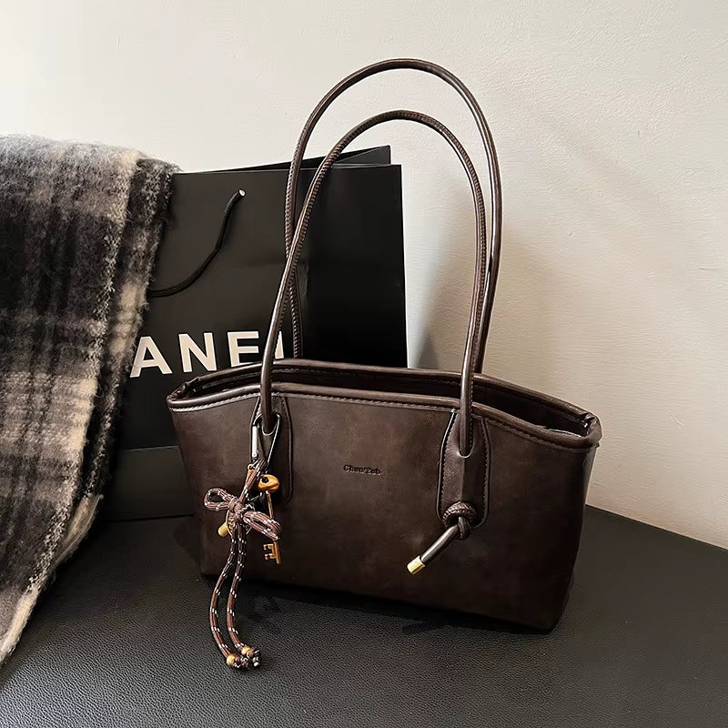 PU Leather Shoulder Bags for Women 2025 Winter Y2K Trend Female Crossbody Bag Lady Handbags and Purses Retro Tote Bag Bolso