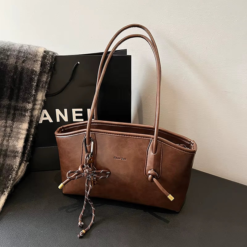 PU Leather Shoulder Bags for Women 2025 Winter Y2K Trend Female Crossbody Bag Lady Handbags and Purses Retro Tote Bag Bolso