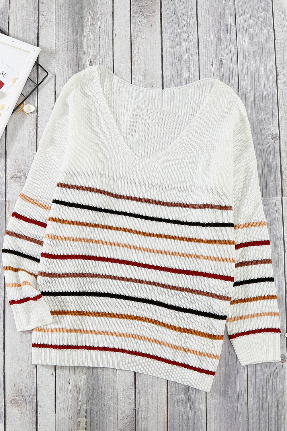 Clara | Jersey de Rayas en Tonos Tierra