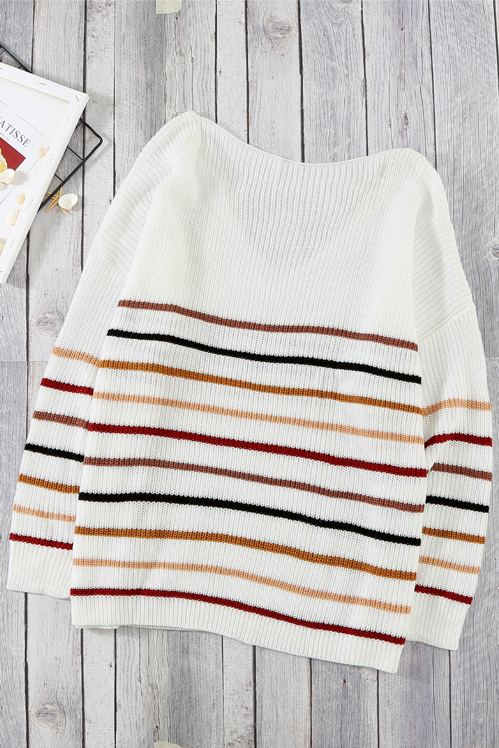 Clara | Jersey de Rayas en Tonos Tierra